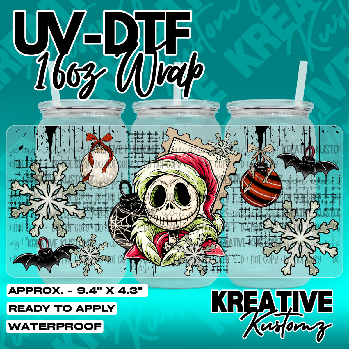 7874 | UV DTF Cup Wrap for 16oz Libbey Glass