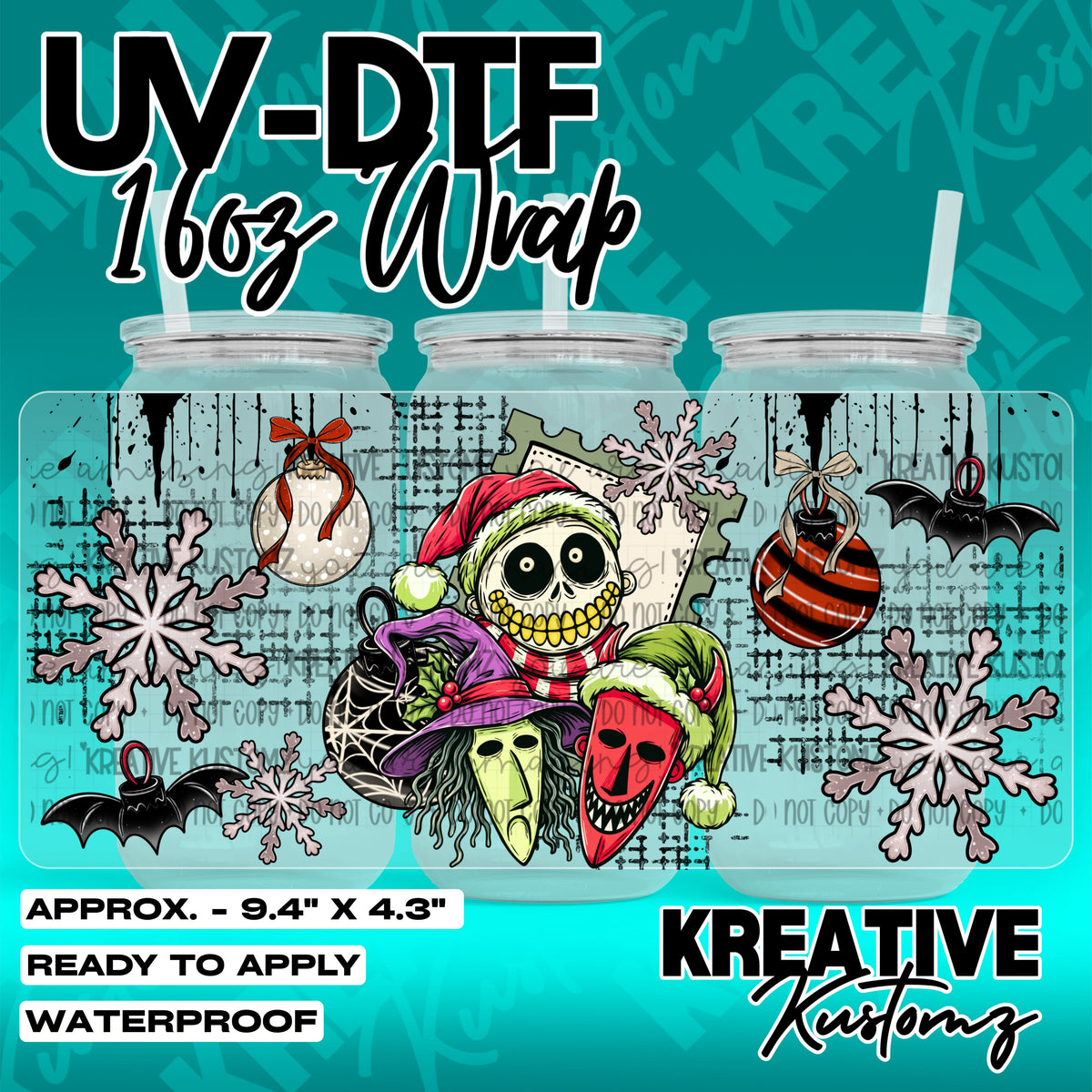 7875 | UV DTF Cup Wrap for 16oz Libbey Glass