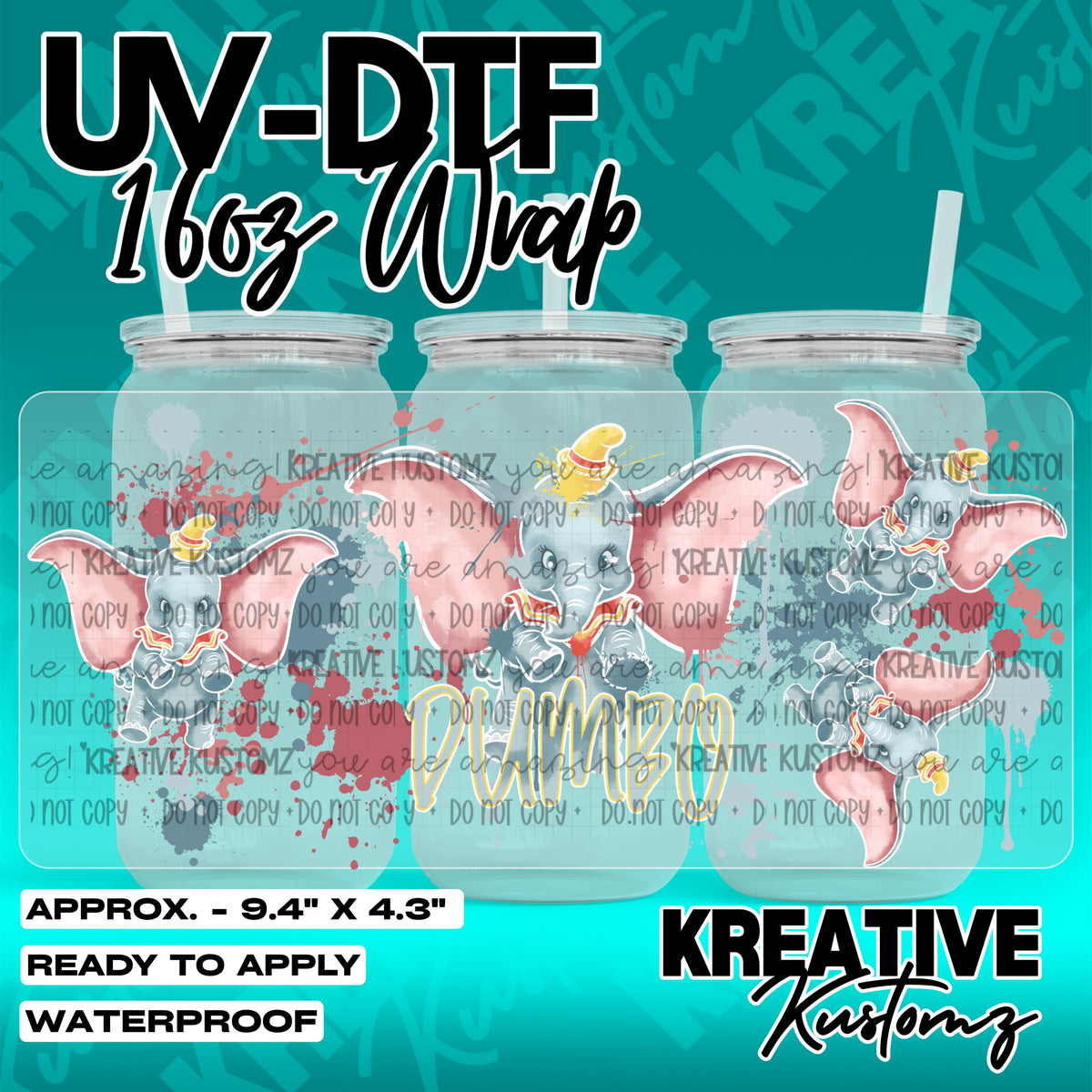 7879 | UV DTF Cup Wrap for 16oz Libbey Glass