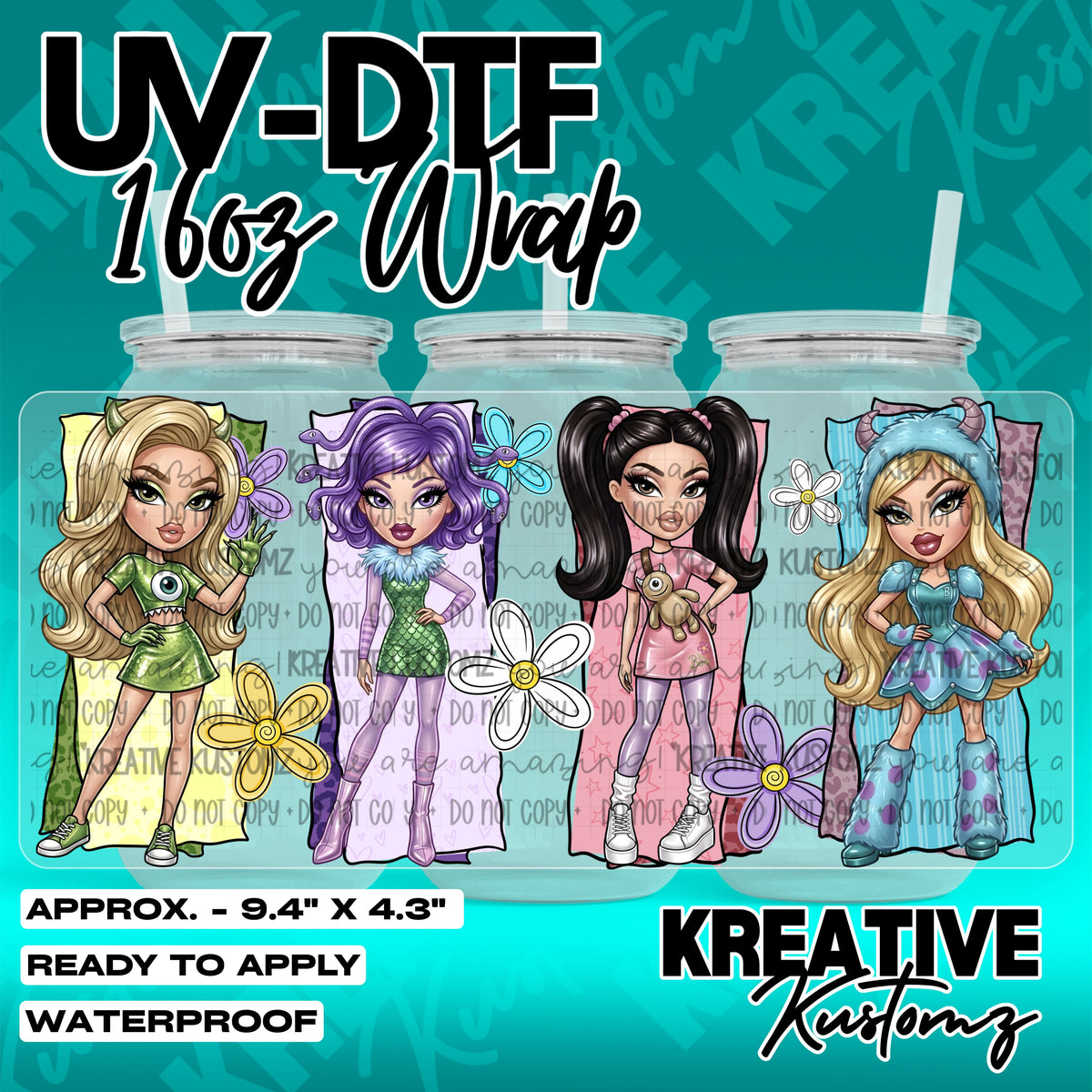 7880 | UV DTF Cup Wrap for 16oz Libbey Glass