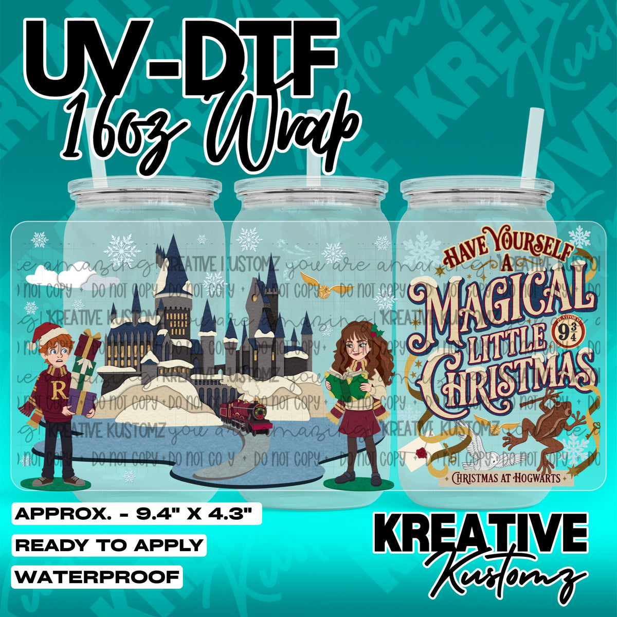7883 | UV DTF Cup Wrap for 16oz Libbey Glass