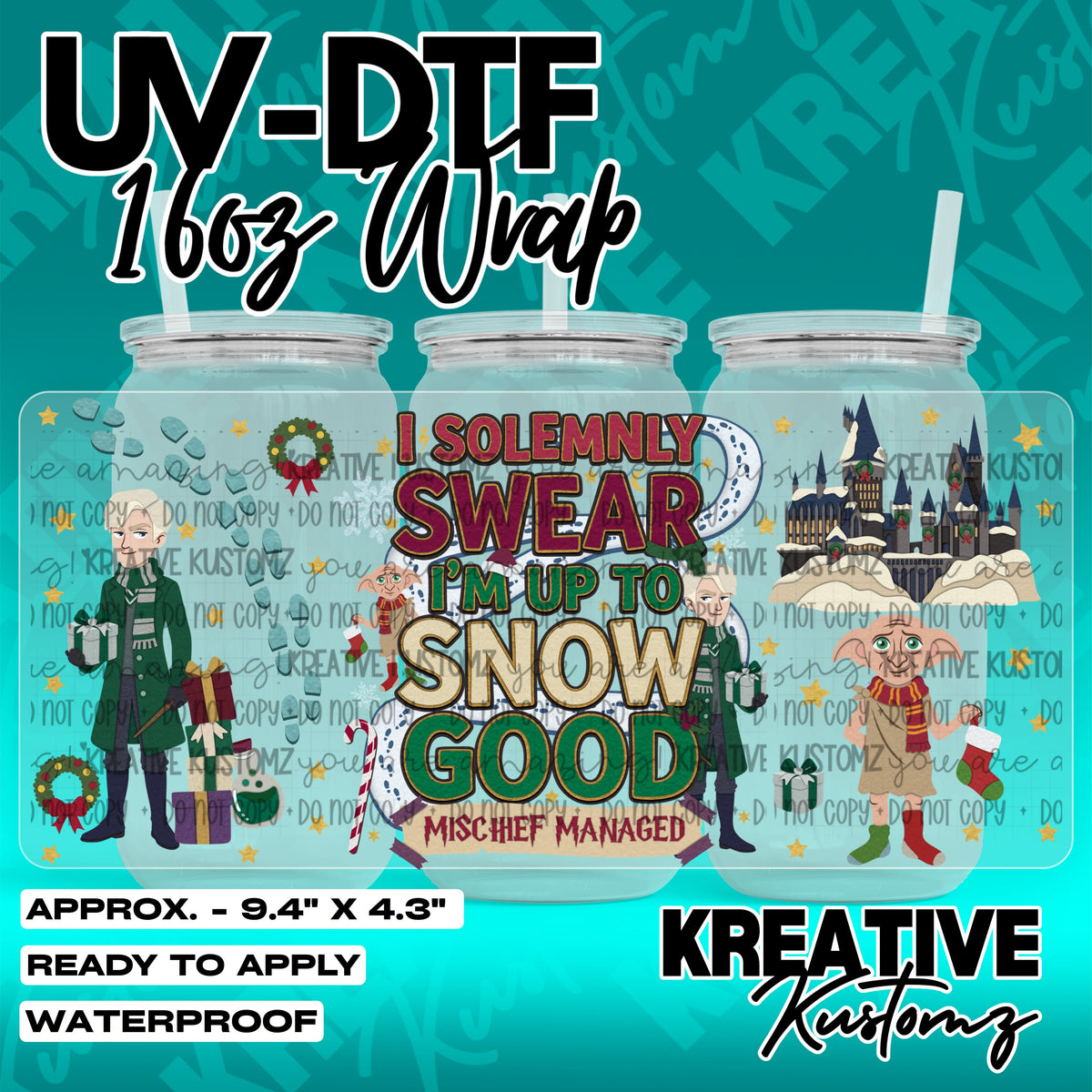 7884 | UV DTF Cup Wrap for 16oz Libbey Glass