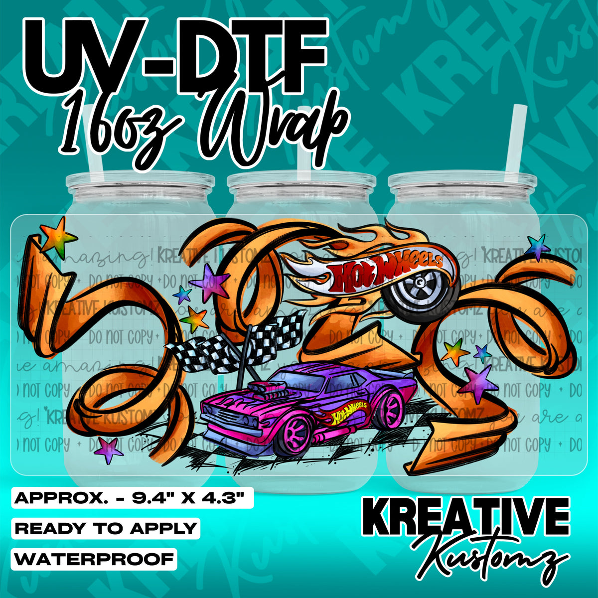 7885 | UV DTF Cup Wrap for 16oz Libbey Glass