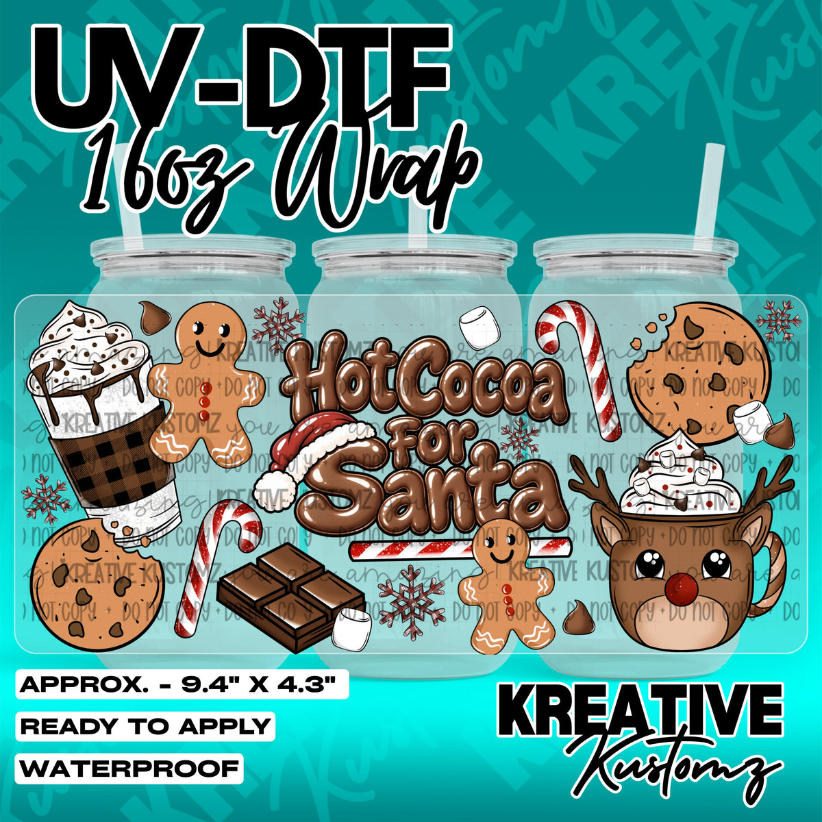 7889 | UV DTF Cup Wrap for 16oz Libbey Glass