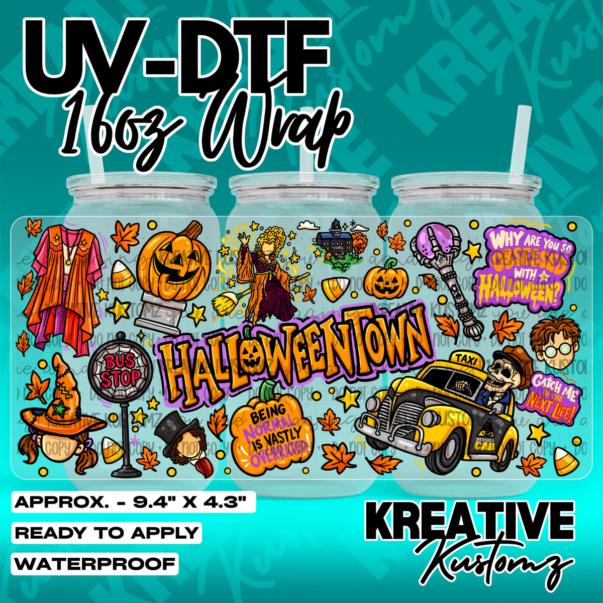 7894 | UV DTF Cup Wrap for 16oz Libbey Glass