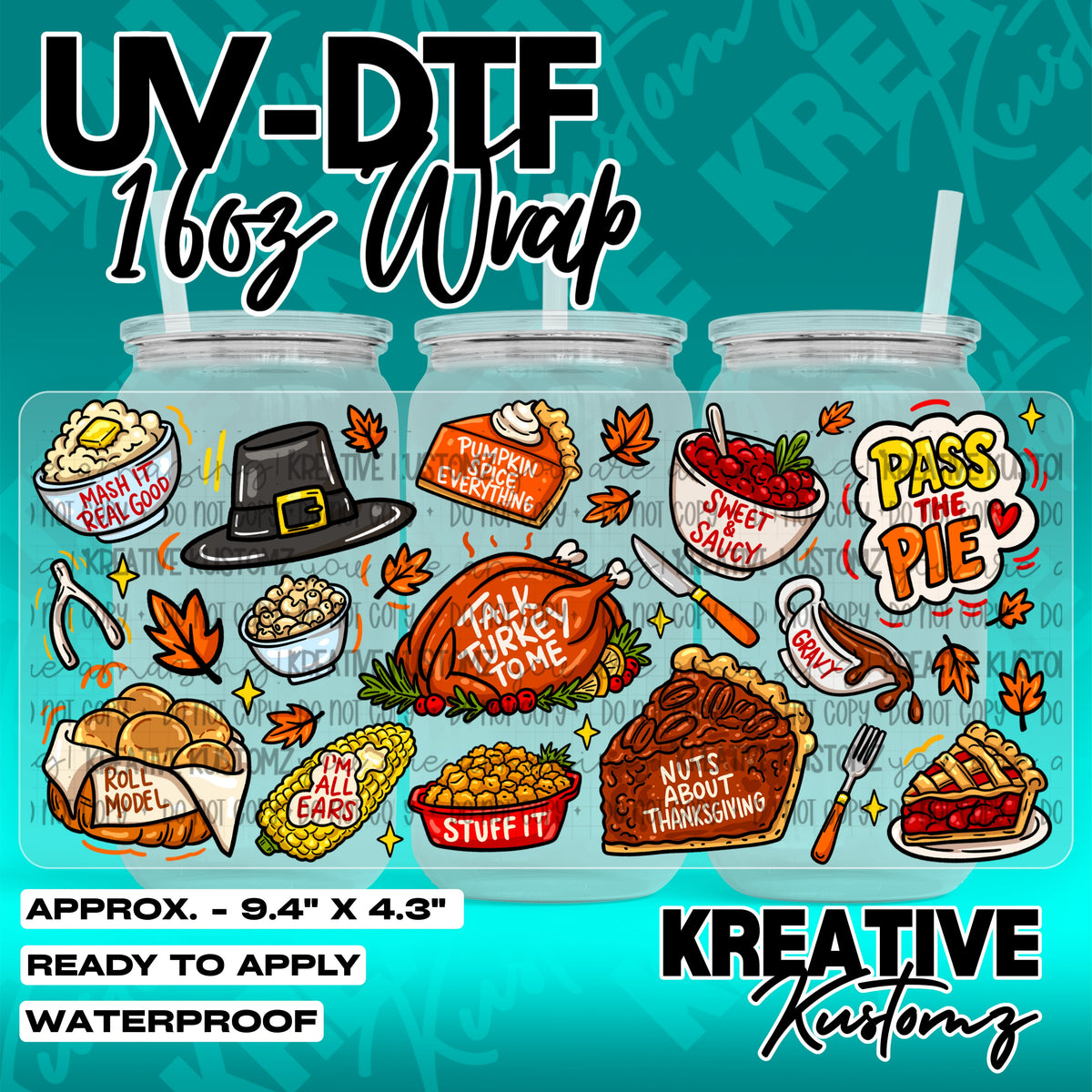 7900 | UV DTF Cup Wrap for 16oz Libbey Glass