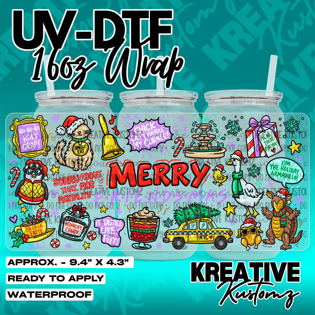 7904 | UV DTF Cup Wrap for 16oz Libbey Glass