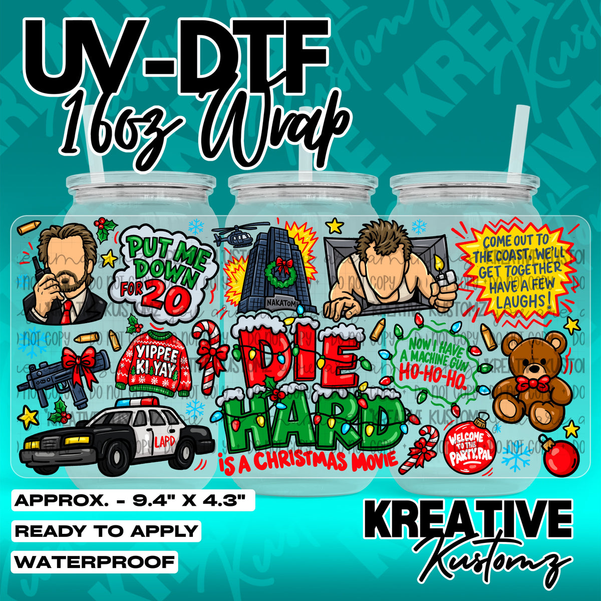 7907 | UV DTF Cup Wrap for 16oz Libbey Glass