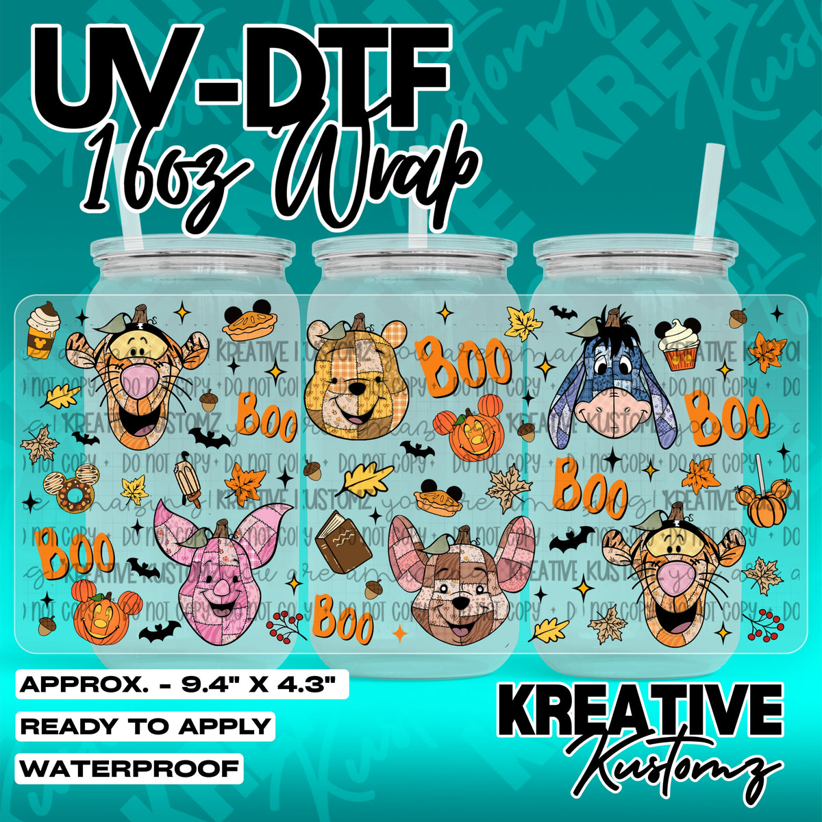 7913 | UV DTF Cup Wrap for 16oz Libbey Glass
