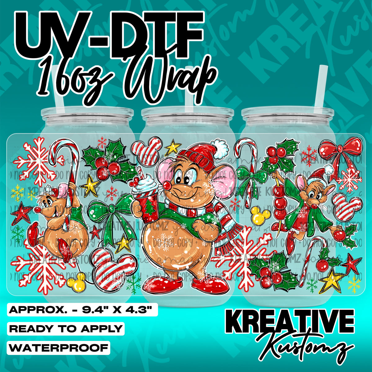7915 | UV DTF Cup Wrap for 16oz Libbey Glass