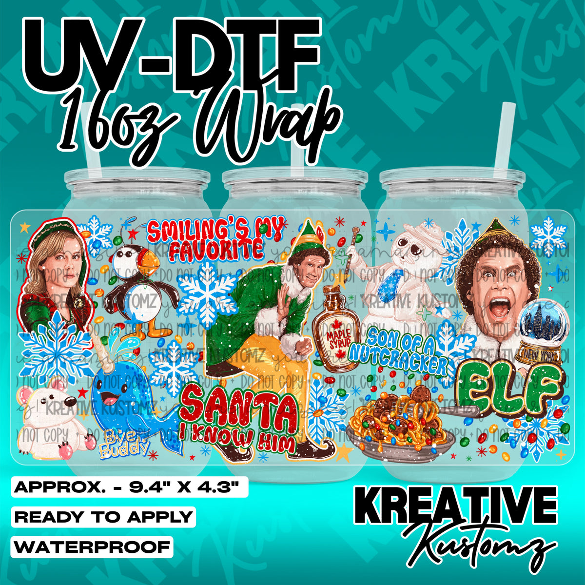 7917 | UV DTF Cup Wrap for 16oz Libbey Glass