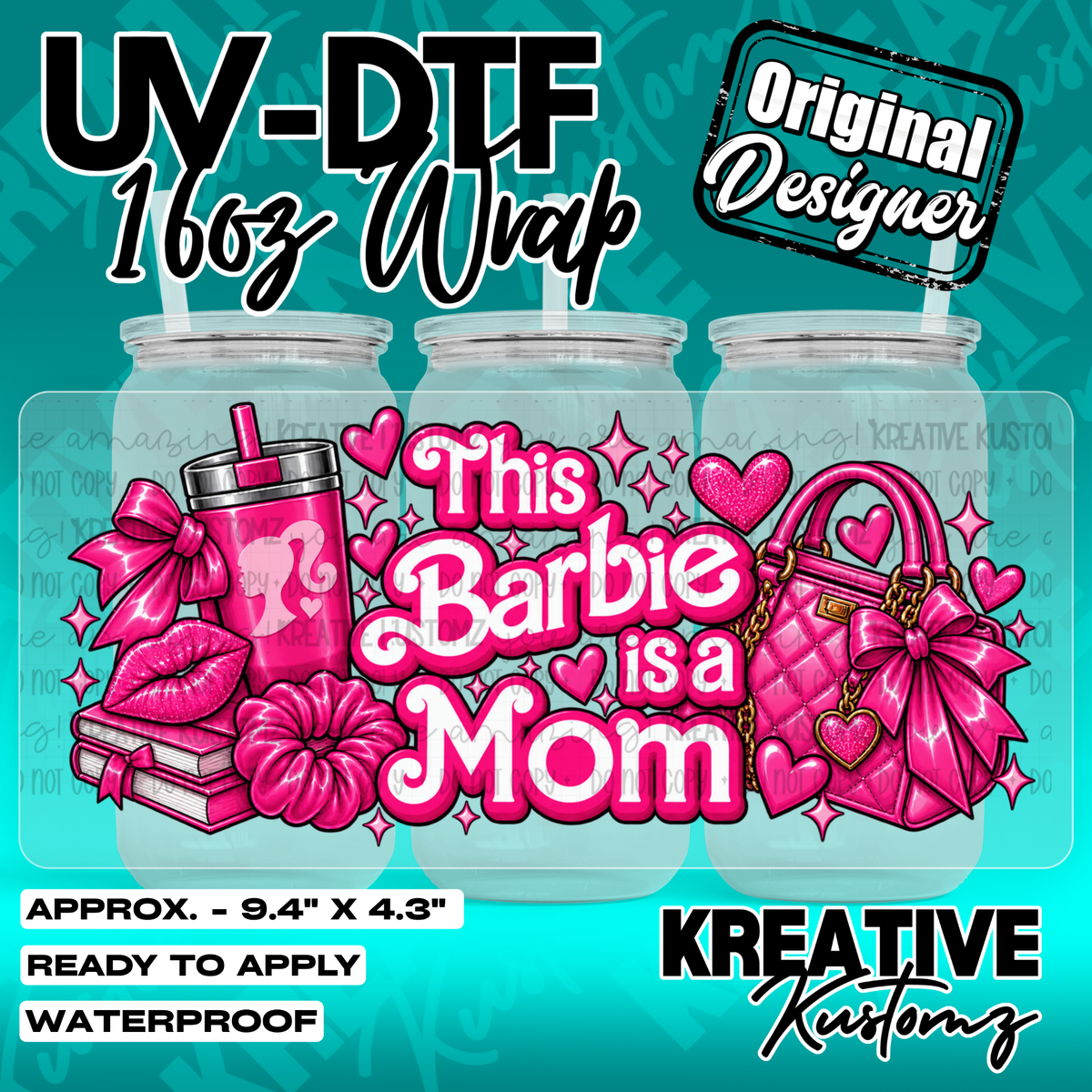 7923 | UV DTF Cup Wrap for 16oz Libbey Glass