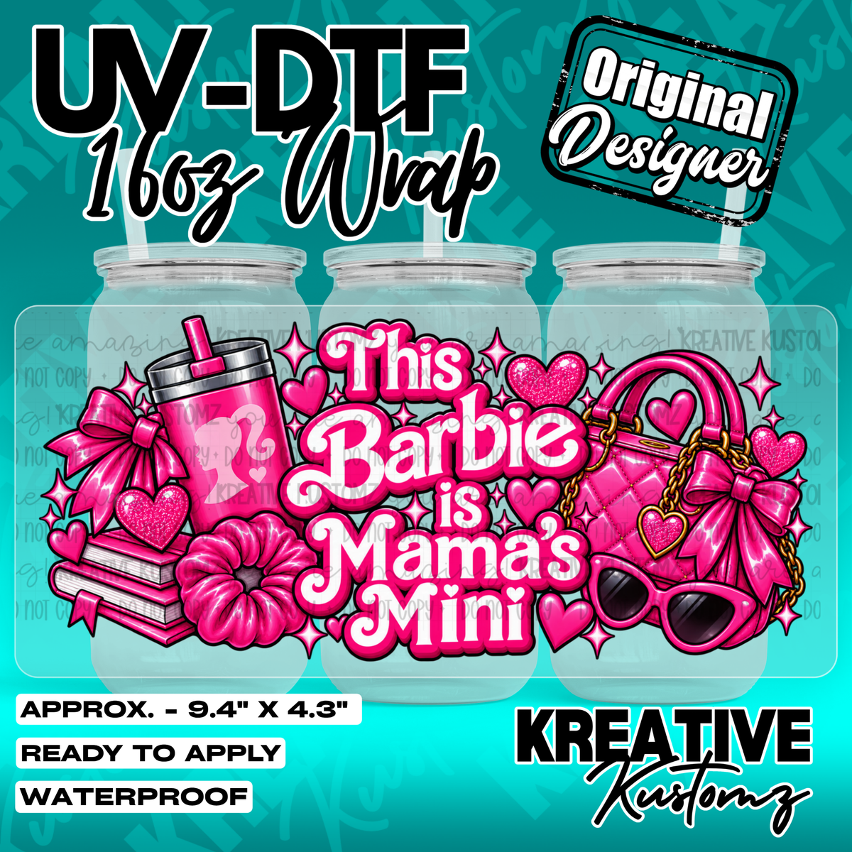 7925 | UV DTF Cup Wrap for 16oz Libbey Glass