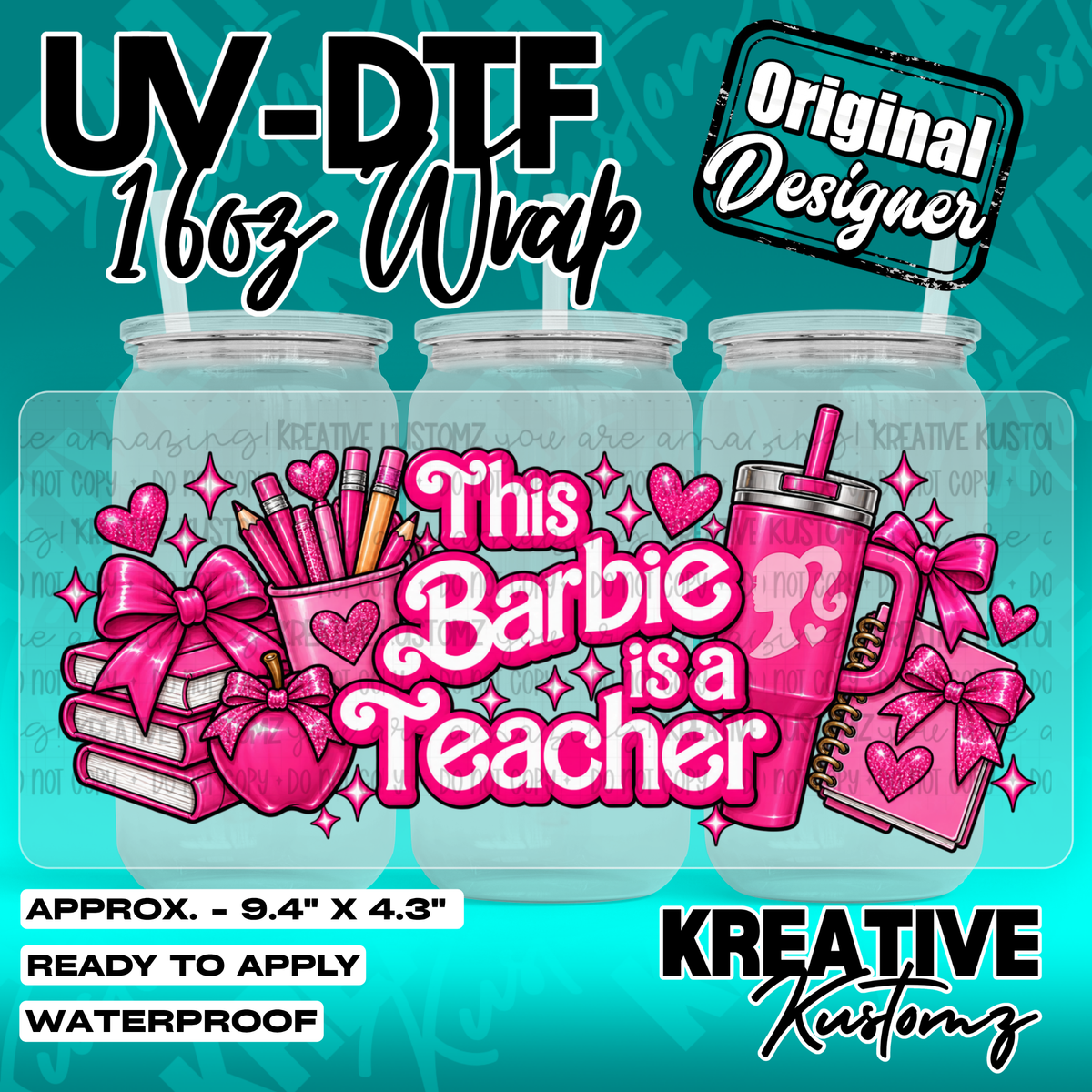 7926 | UV DTF Cup Wrap for 16oz Libbey Glass