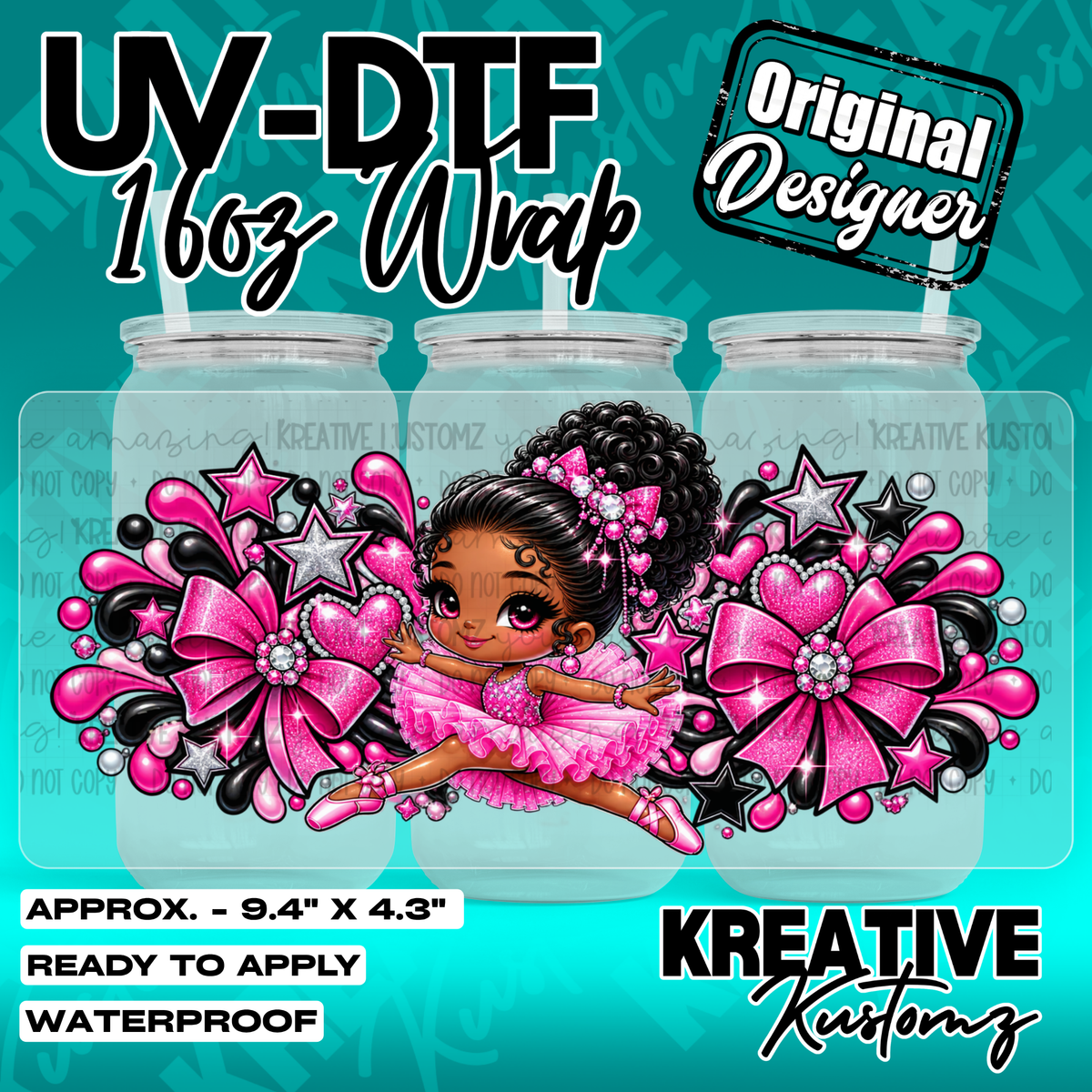 7941 | UV DTF Cup Wrap for 16oz Libbey Glass