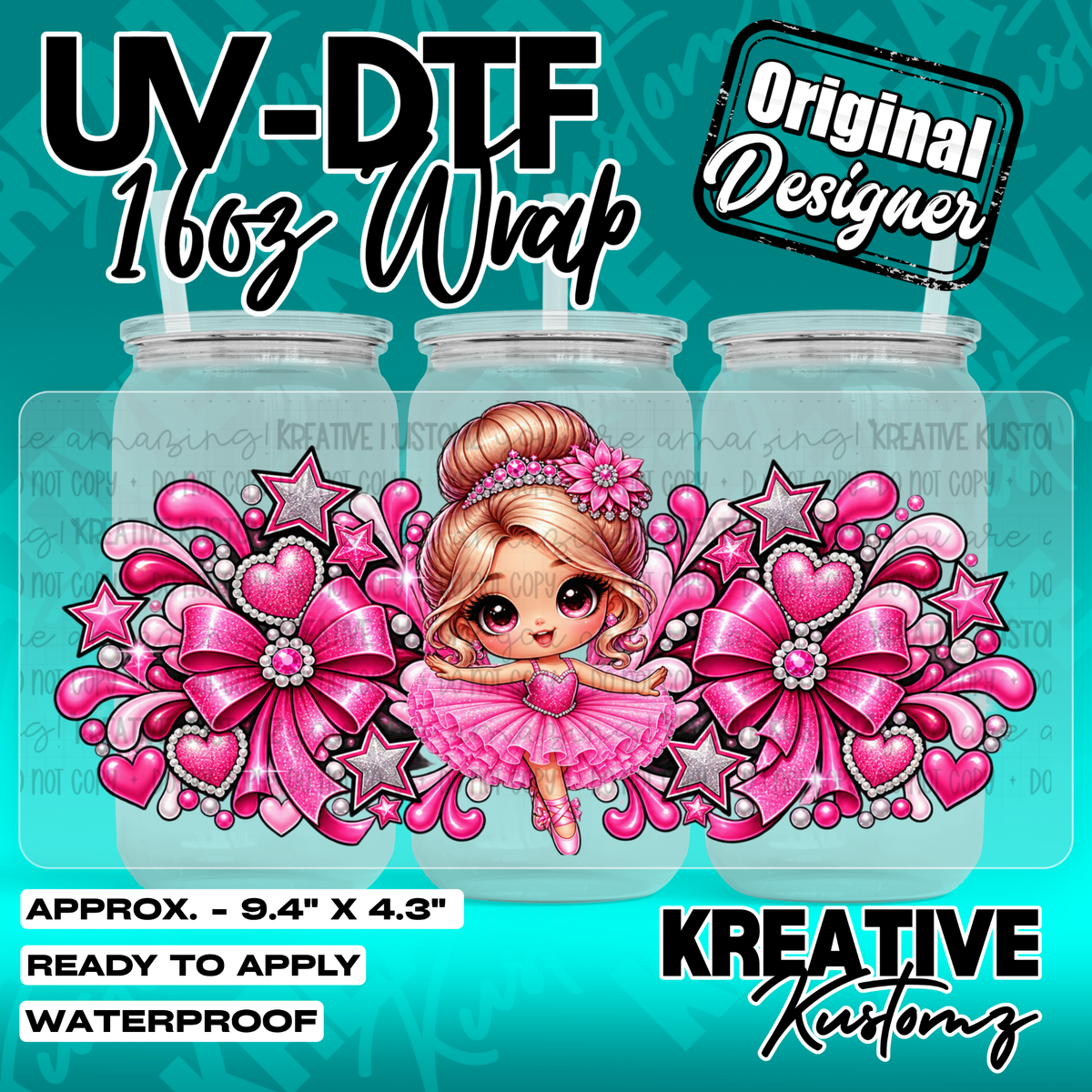 7942 | UV DTF Cup Wrap for 16oz Libbey Glass