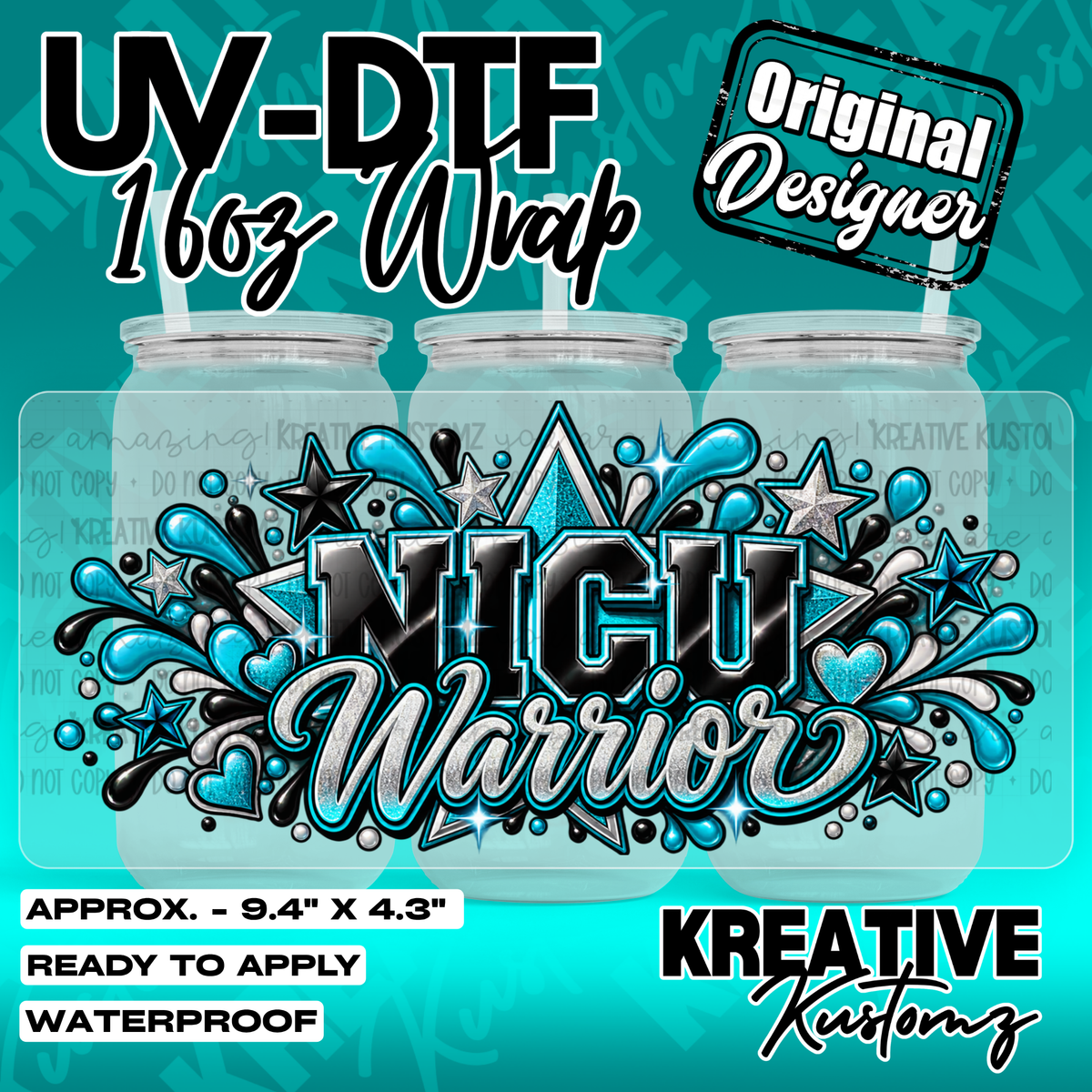 7944 | UV DTF Cup Wrap for 16oz Libbey Glass