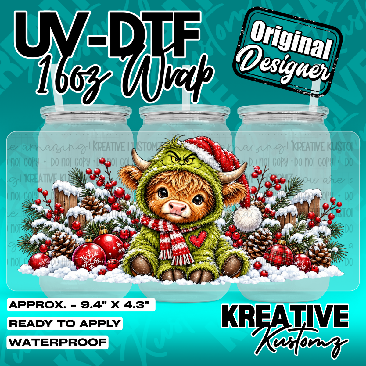 7956 | UV DTF Cup Wrap for 16oz Libbey Glass