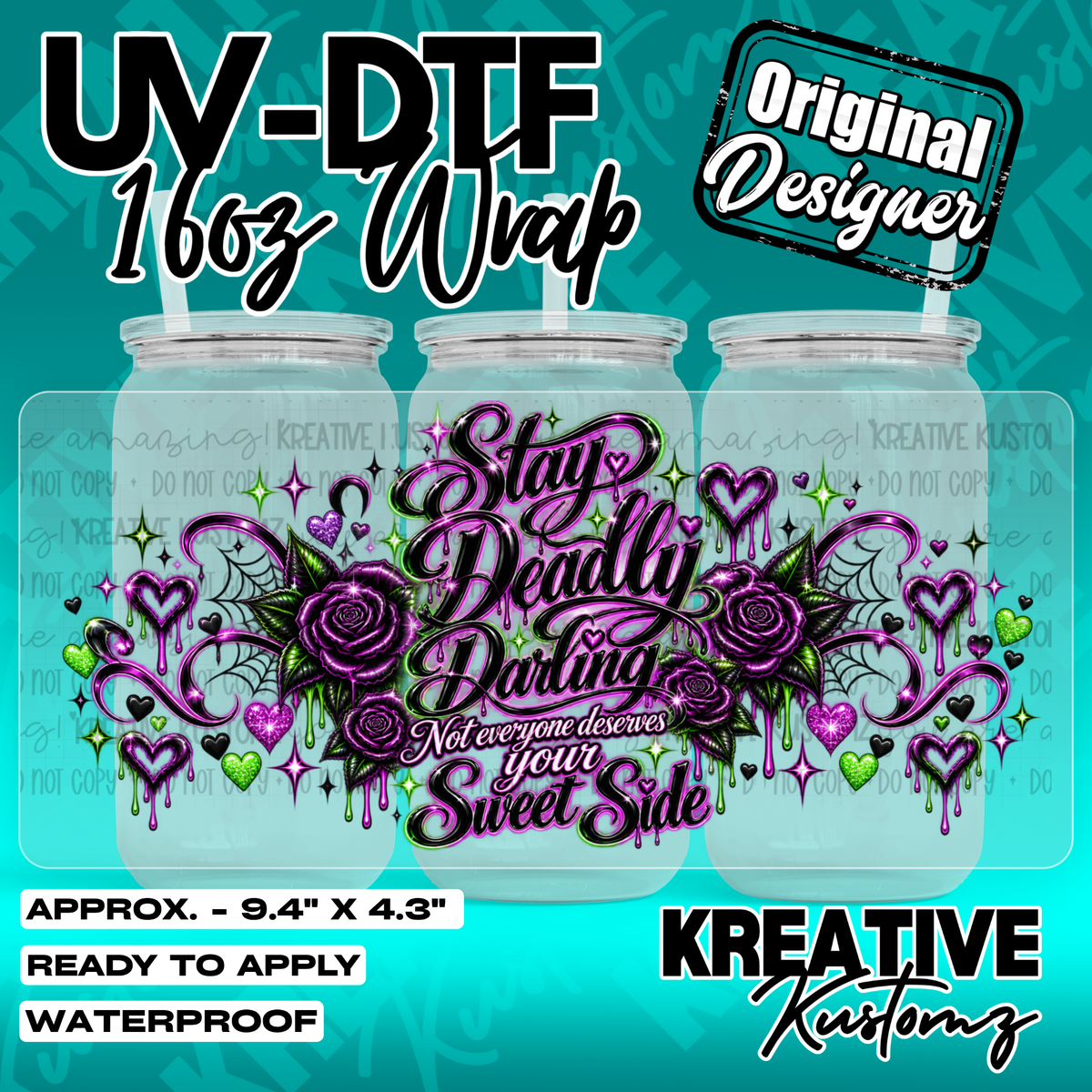 7962 | UV DTF Cup Wrap for 16oz Libbey Glass