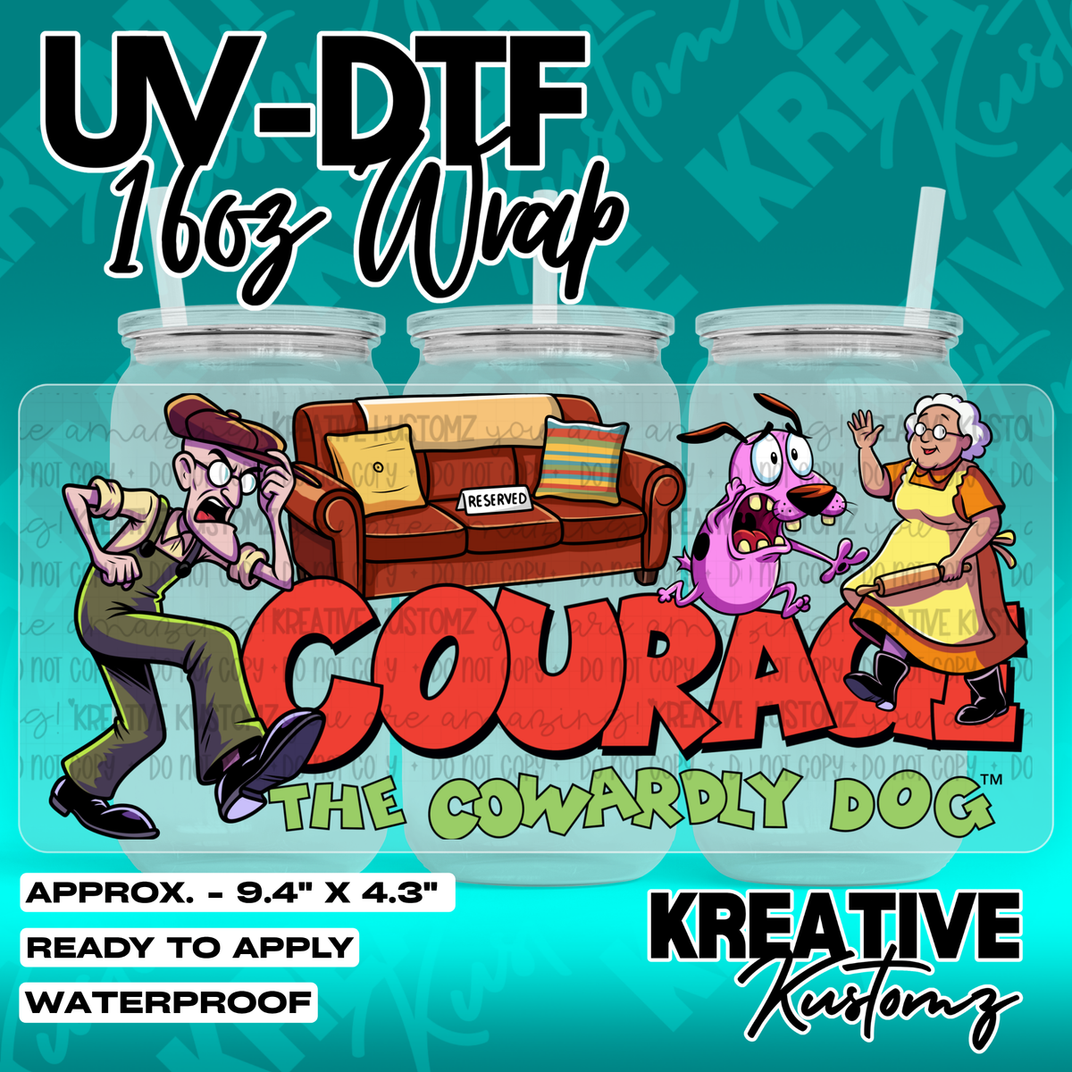7975 | UV DTF Cup Wrap for 16oz Libbey Glass