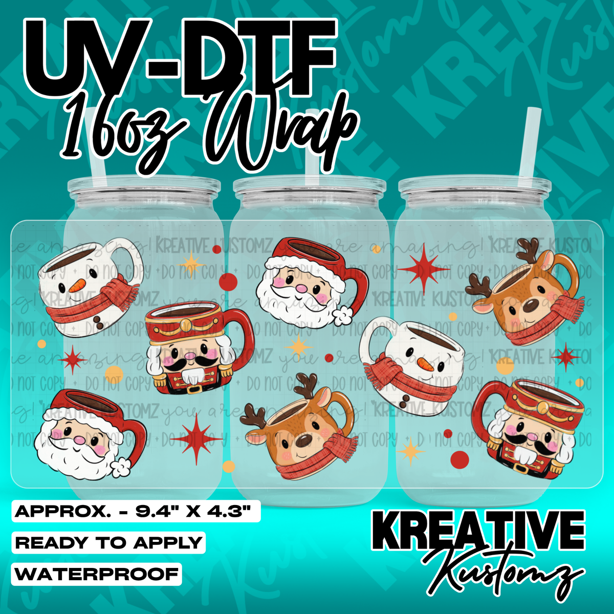 7978 | UV DTF Cup Wrap for 16oz Libbey Glass