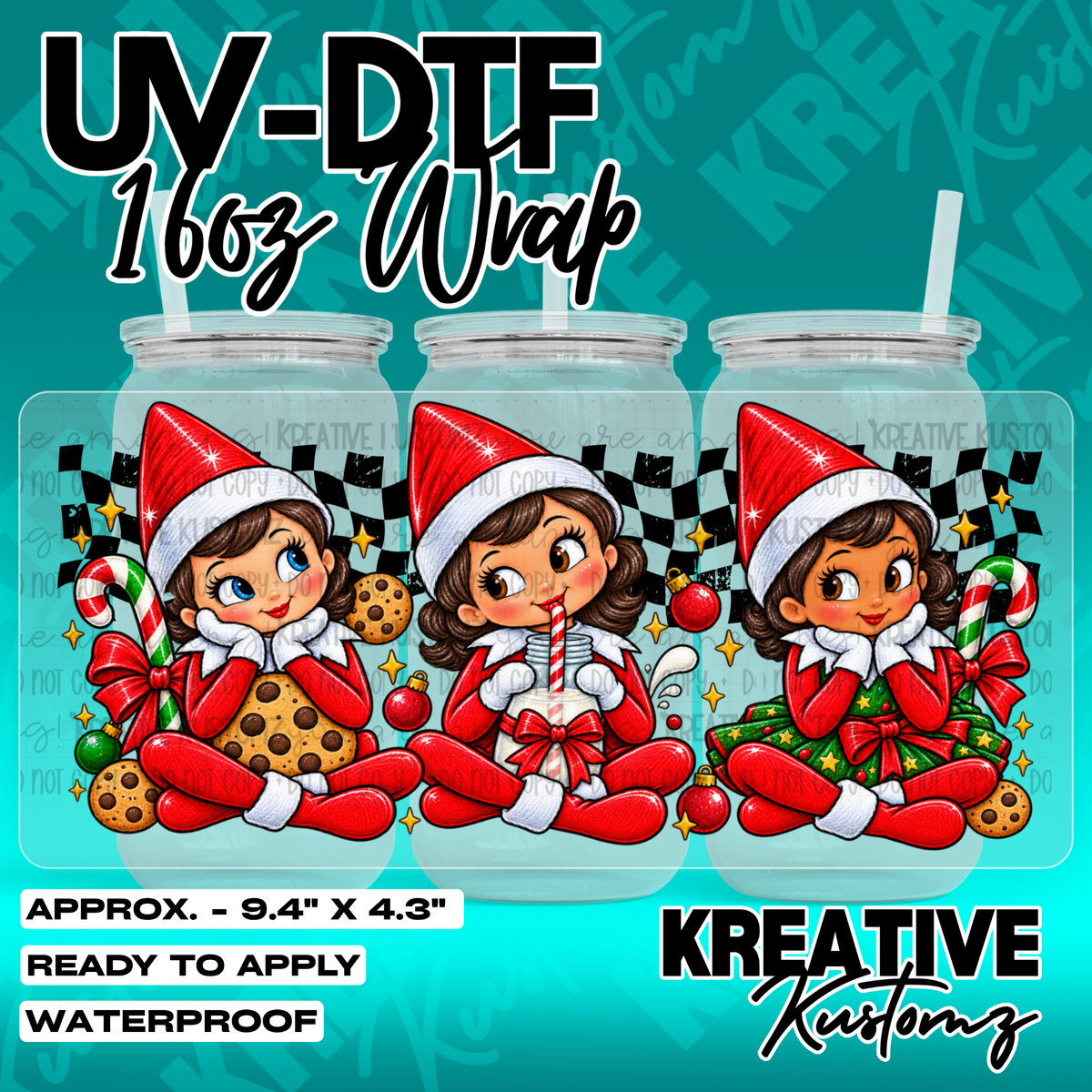7985 | UV DTF Cup Wrap for 16oz Libbey Glass