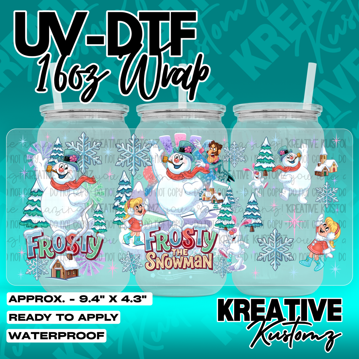 7988 | UV DTF Cup Wrap for 16oz Libbey Glass