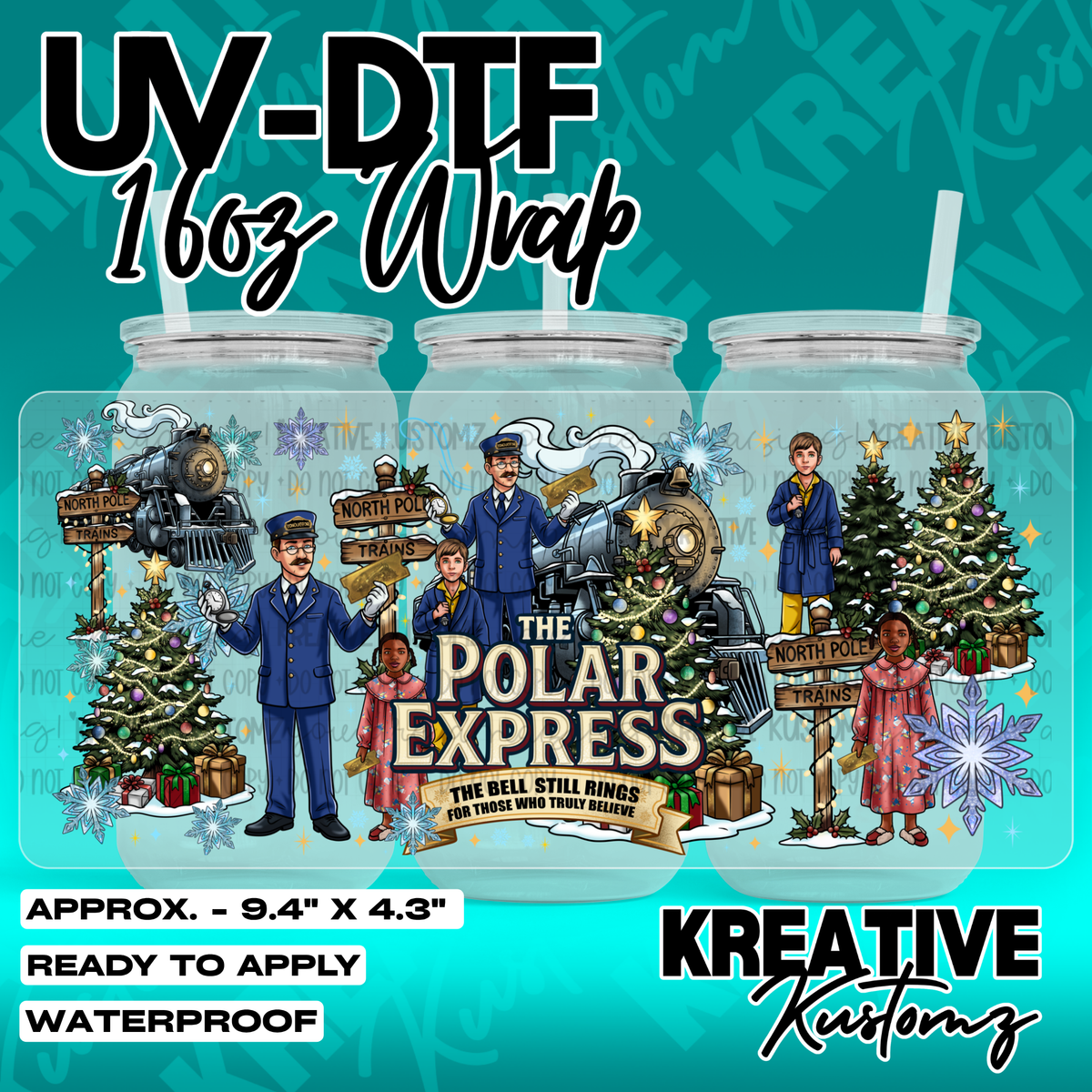 7989 | UV DTF Cup Wrap for 16oz Libbey Glass