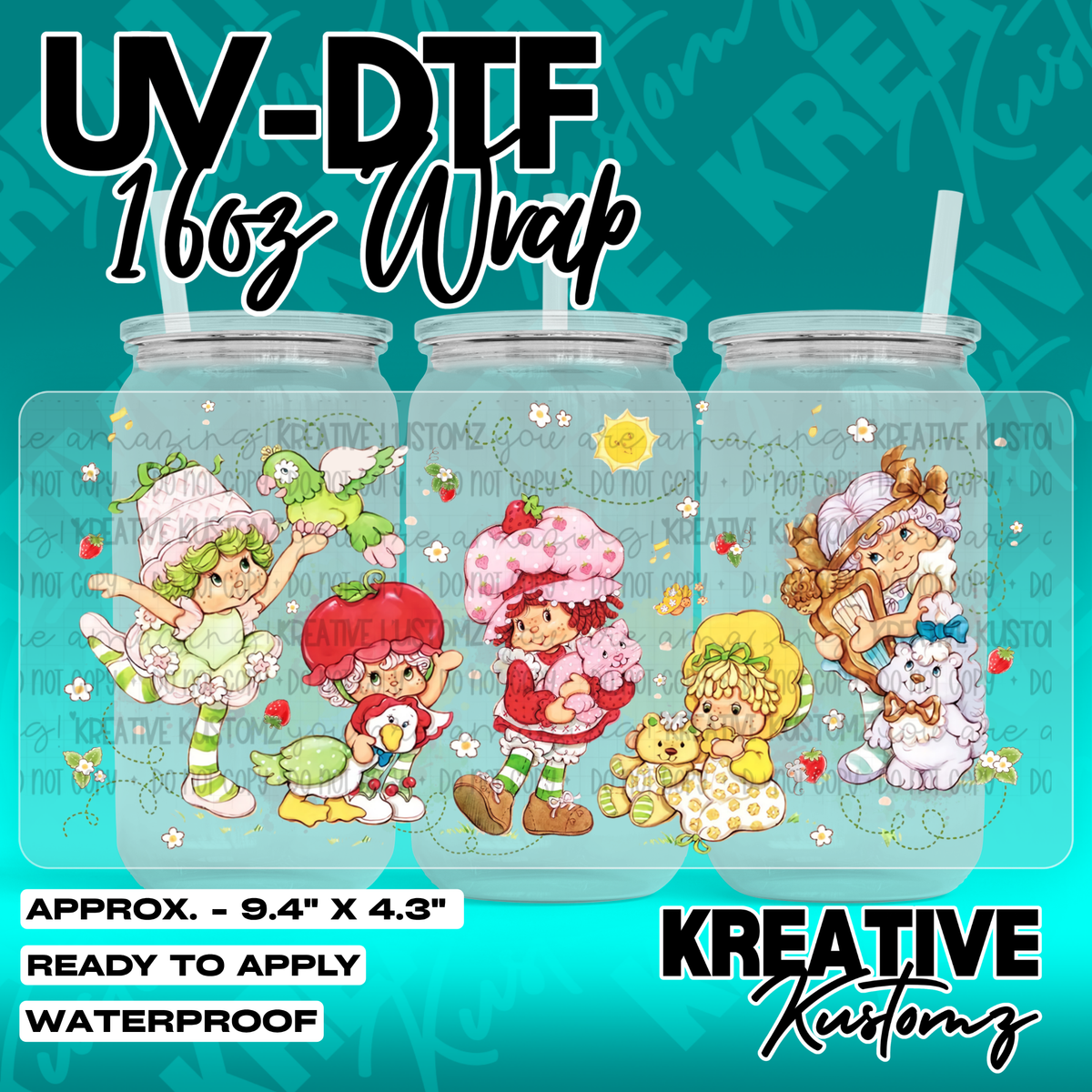 7996 | UV DTF Cup Wrap for 16oz Libbey Glass