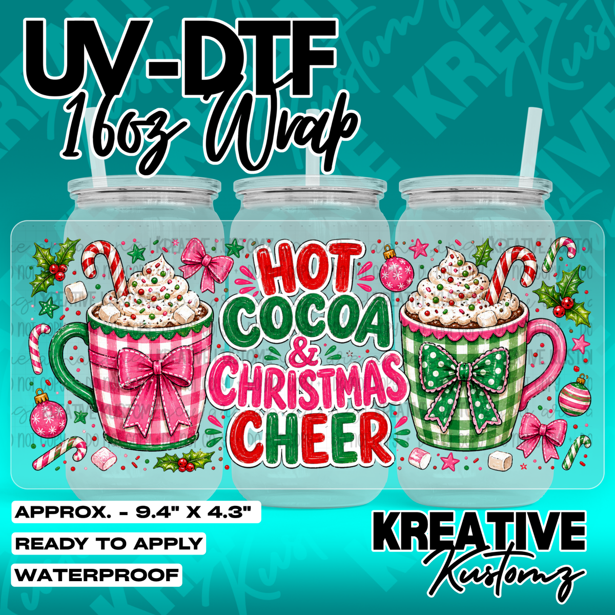 8005 | UV DTF Cup Wrap for 16oz Libbey Glass