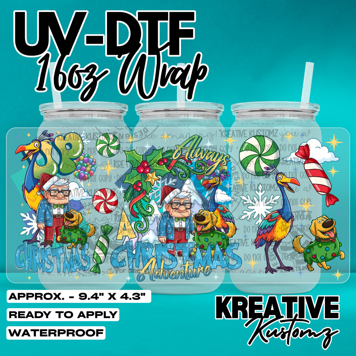 8017 | UV DTF Cup Wrap for 16oz Libbey Glass