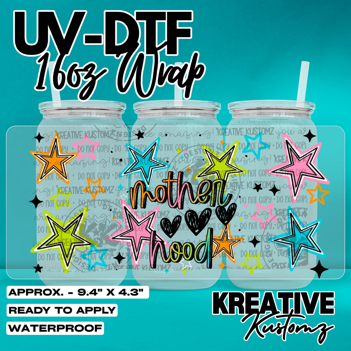 8023 | UV DTF Cup Wrap for 16oz Libbey Glass