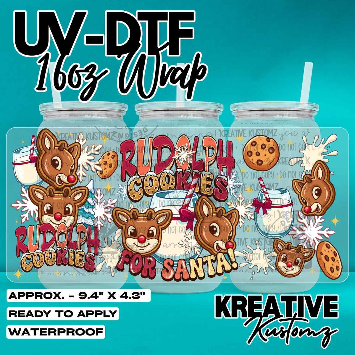 8025 | UV DTF Cup Wrap for 16oz Libbey Glass