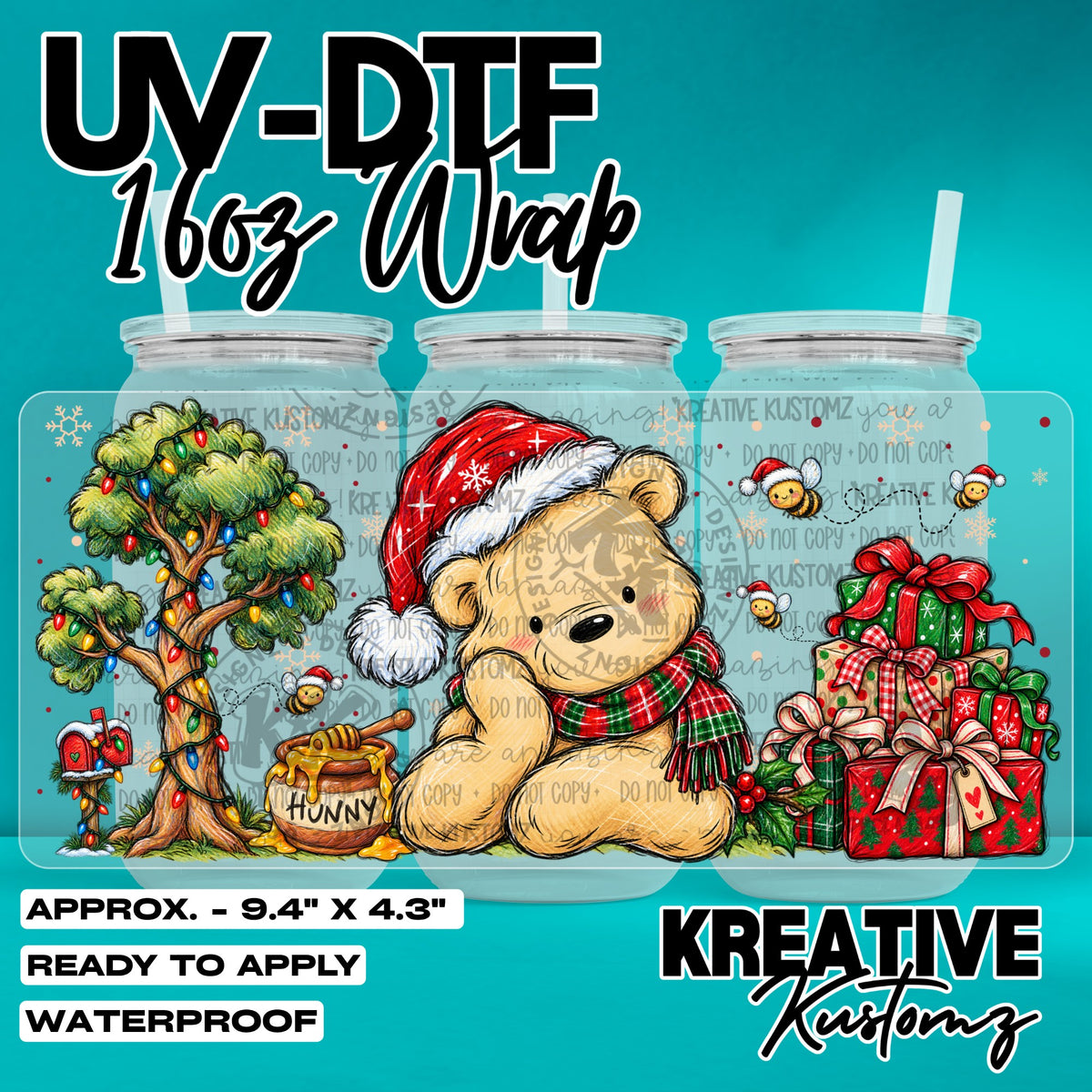 8029 | UV DTF Cup Wrap for 16oz Libbey Glass