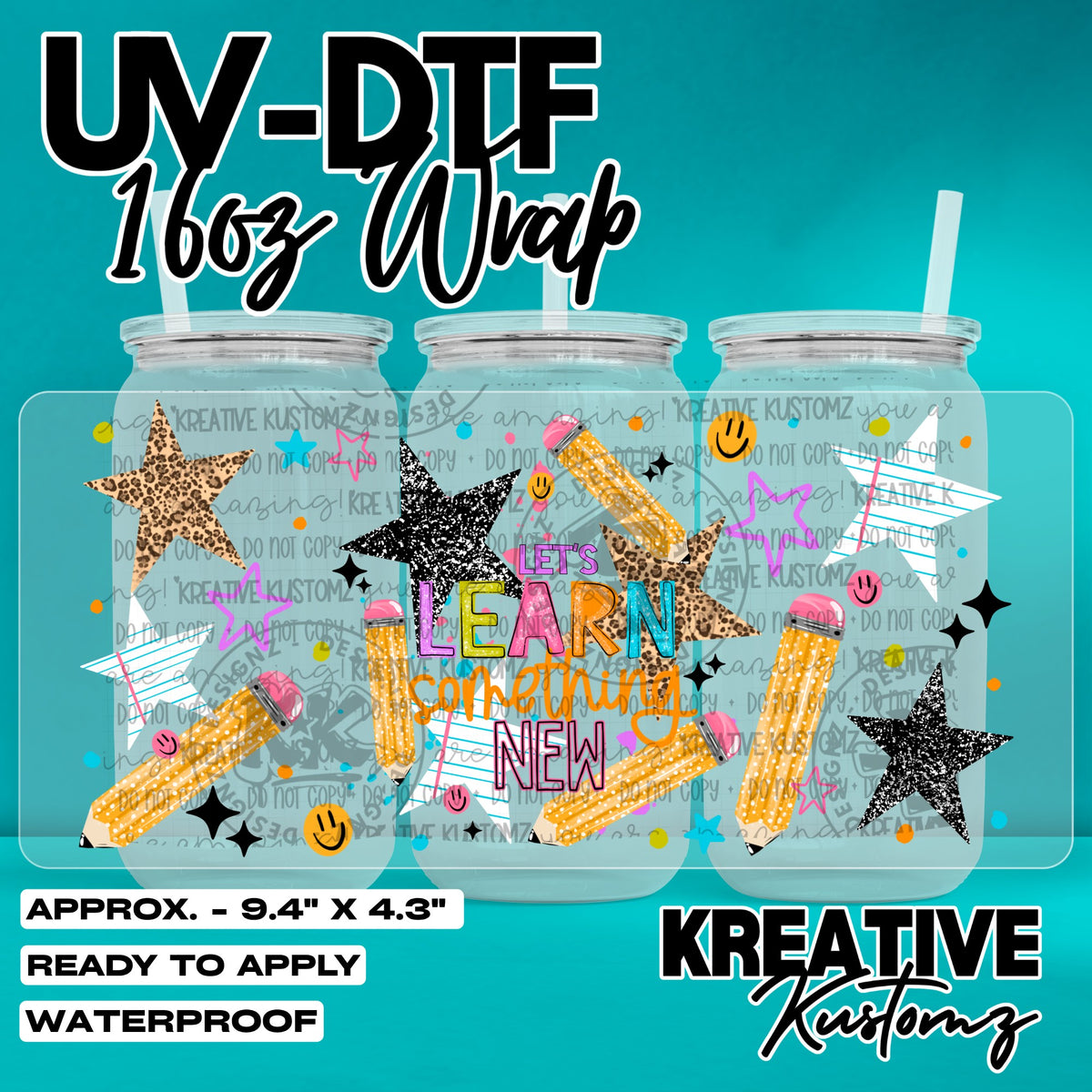 8030 | UV DTF Cup Wrap for 16oz Libbey Glass