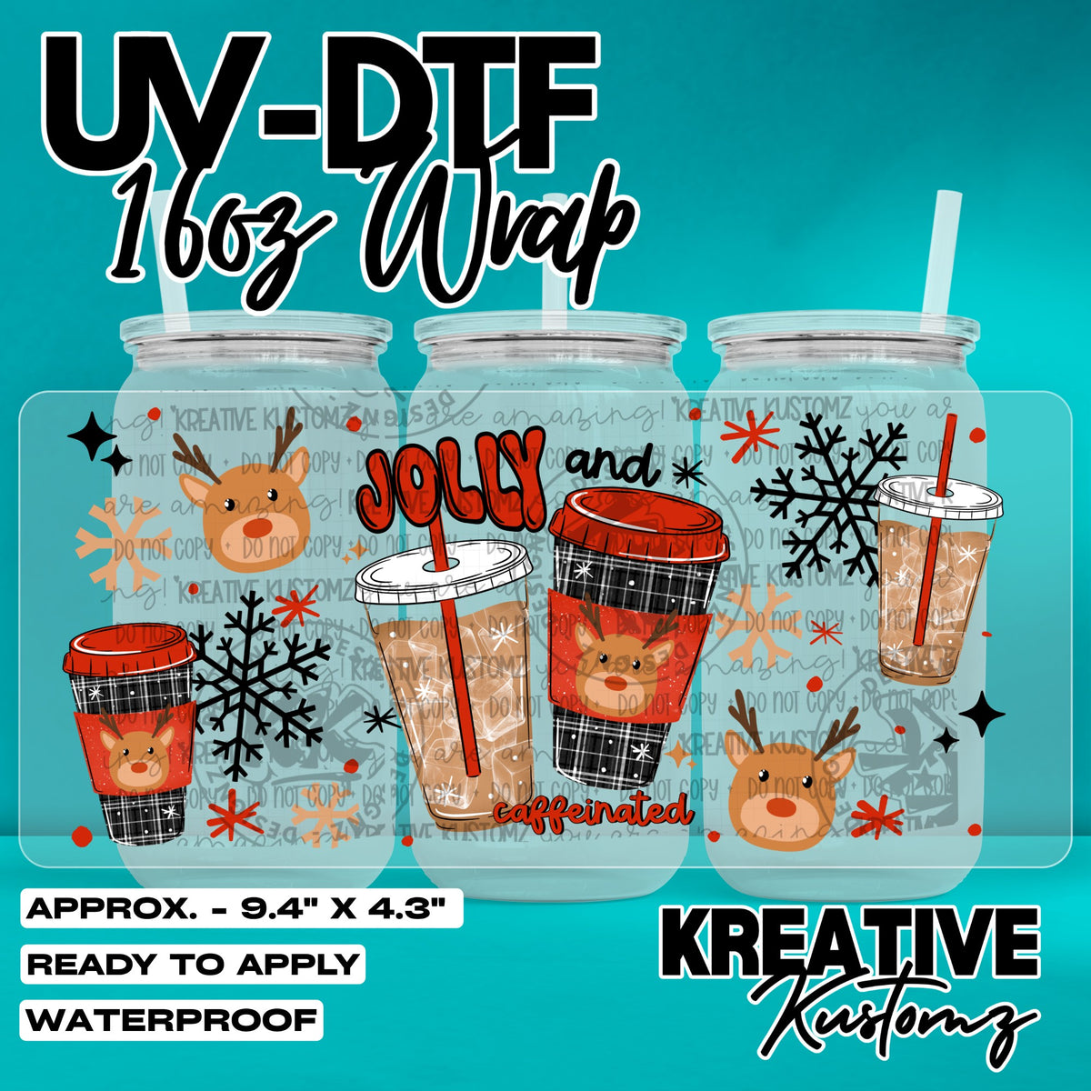 8031 | UV DTF Cup Wrap for 16oz Libbey Glass