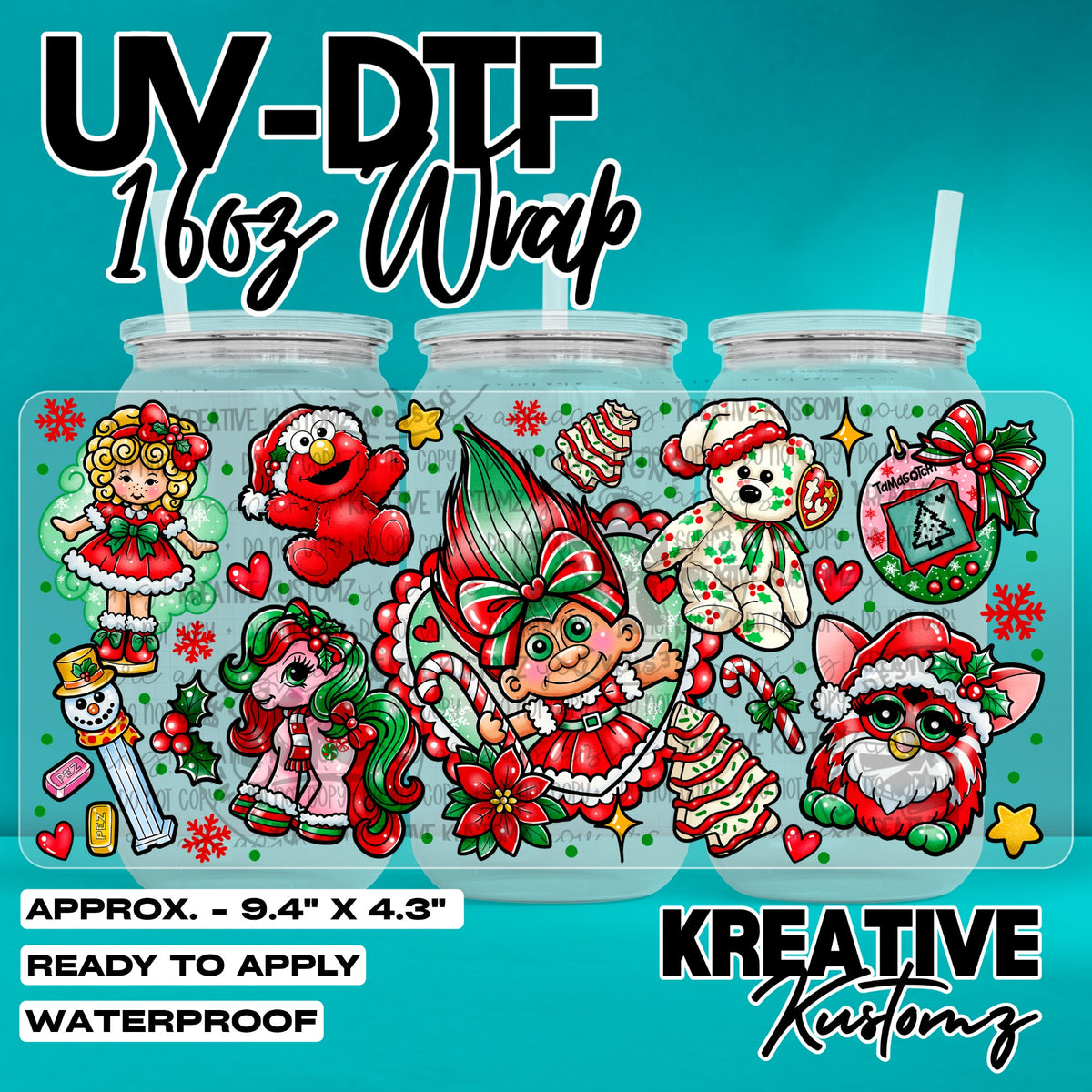 8033 | UV DTF Cup Wrap for 16oz Libbey Glass