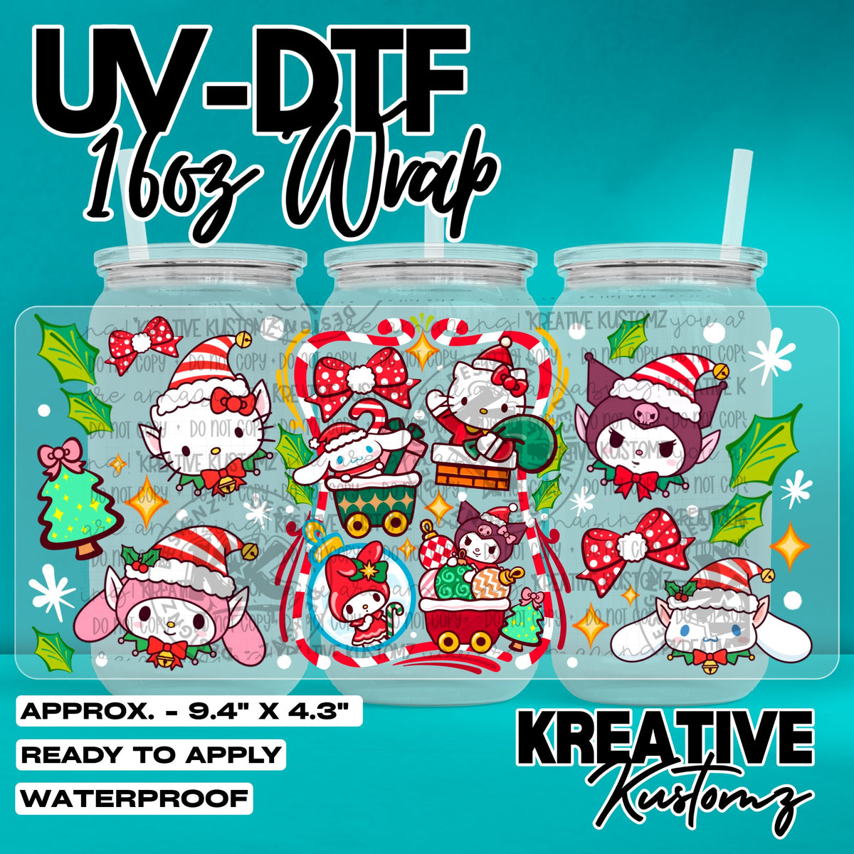8038 | UV DTF Cup Wrap for 16oz Libbey Glass