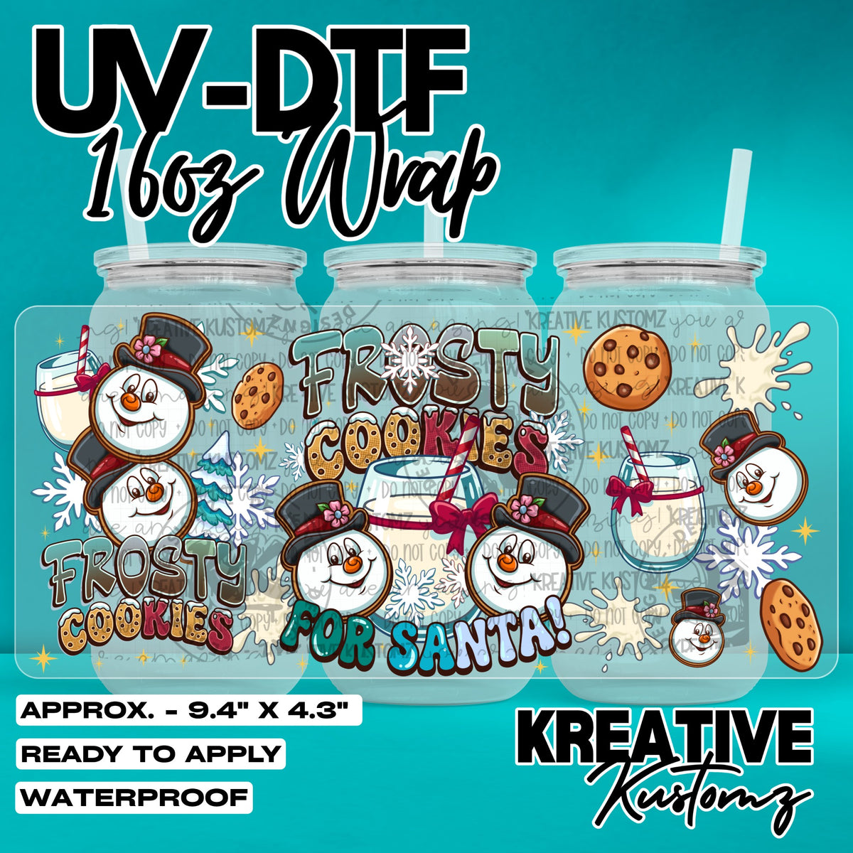8041 | UV DTF Cup Wrap for 16oz Libbey Glass