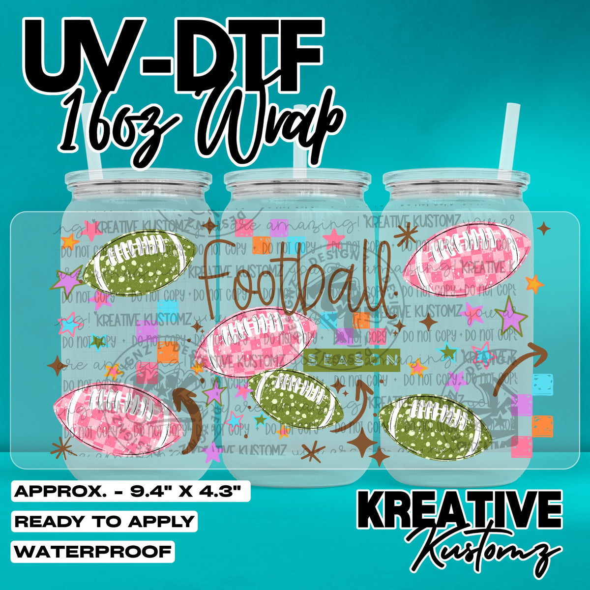 8046 | UV DTF Cup Wrap for 16oz Libbey Glass