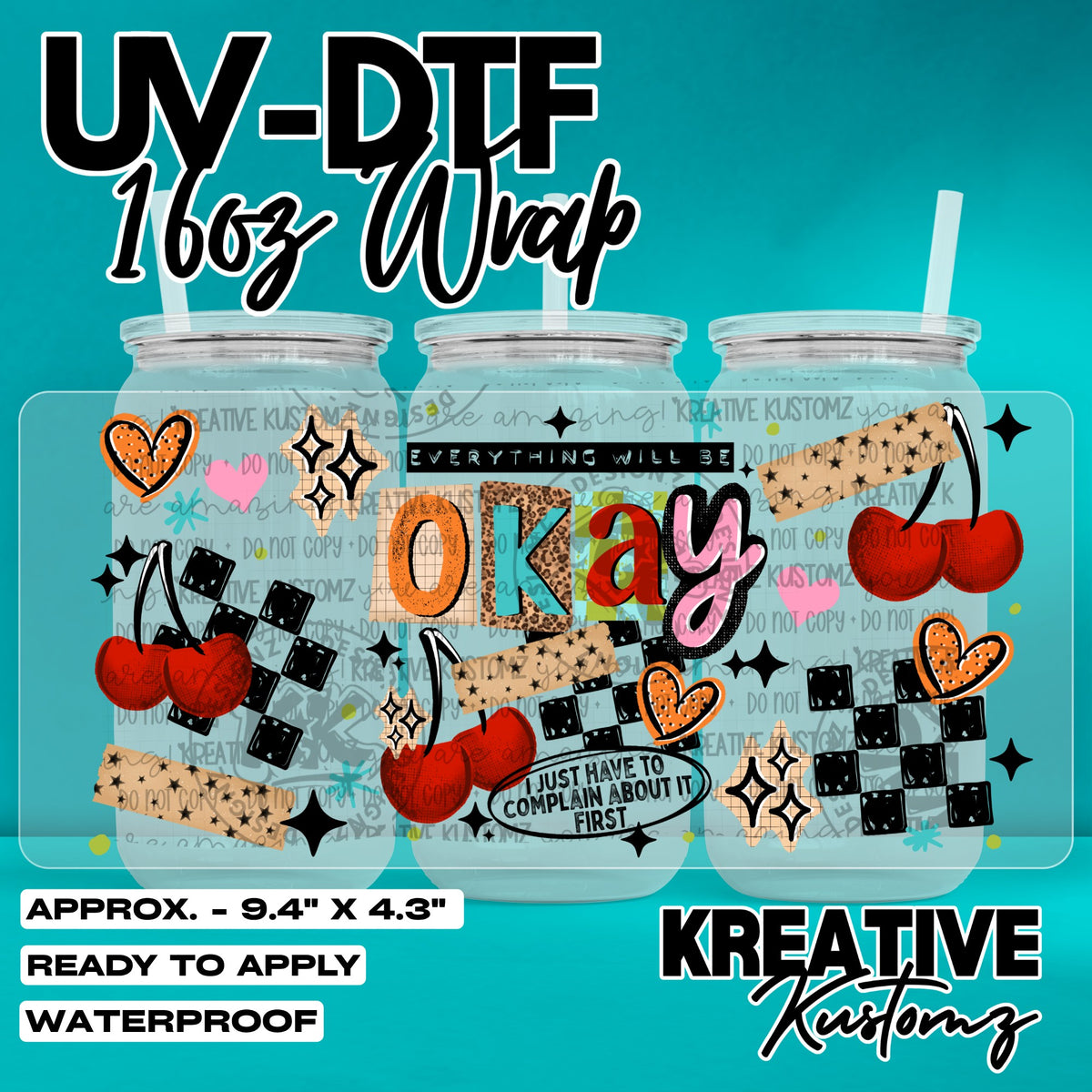 8048 | UV DTF Cup Wrap for 16oz Libbey Glass