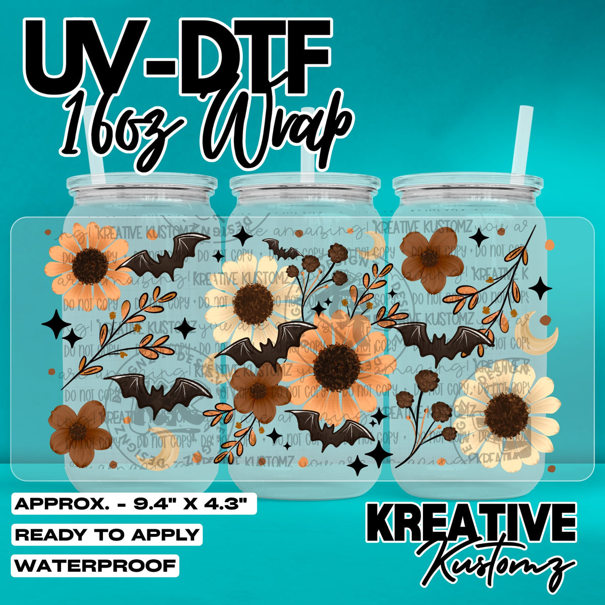 8051 | UV DTF Cup Wrap for 16oz Libbey Glass