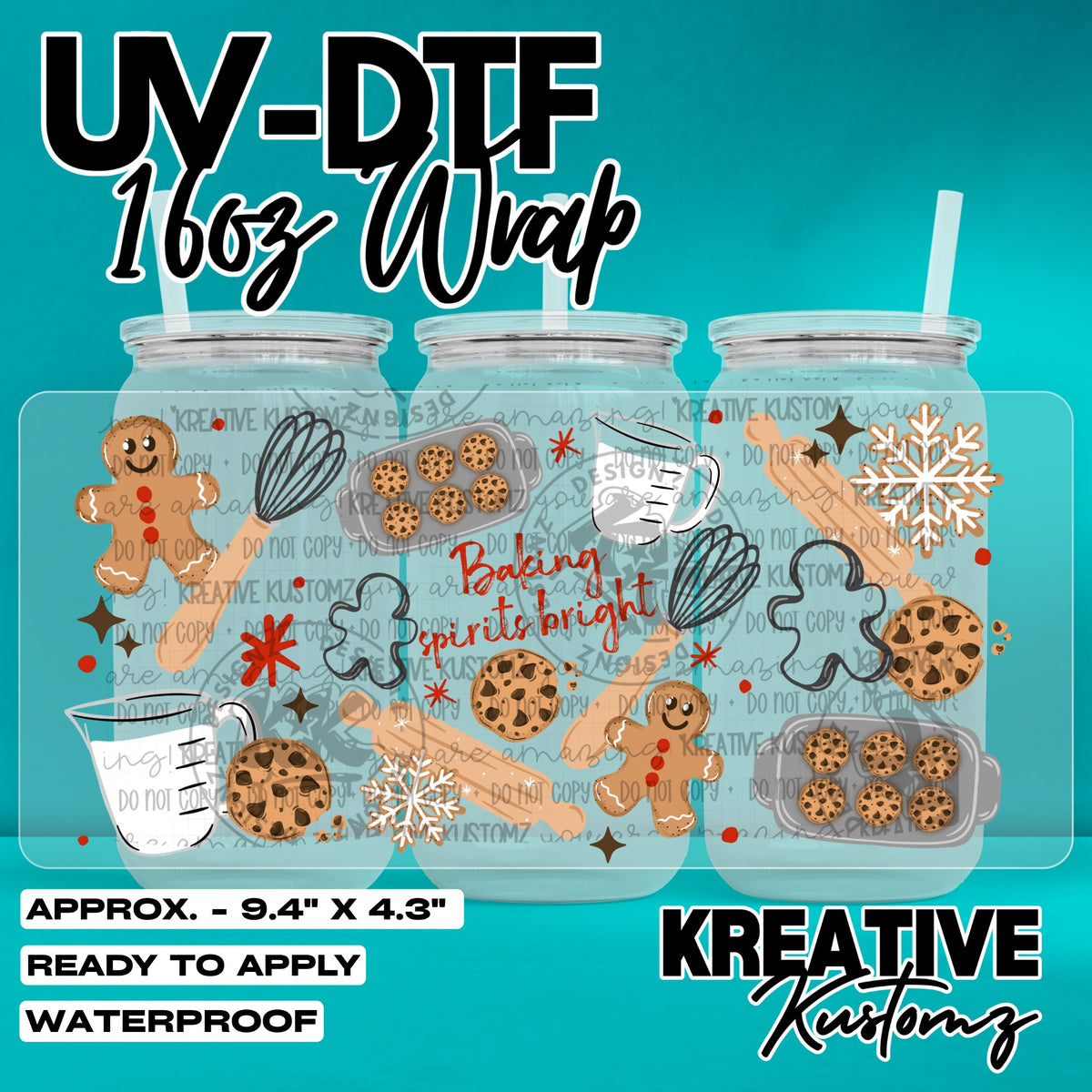 8052 | UV DTF Cup Wrap for 16oz Libbey Glass