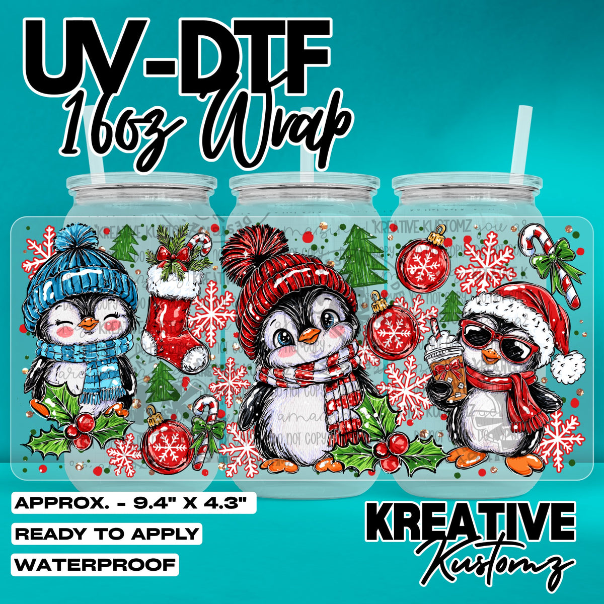 8053 | UV DTF Cup Wrap for 16oz Libbey Glass
