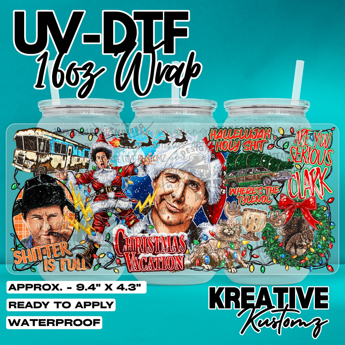 8054 | UV DTF Cup Wrap for 16oz Libbey Glass