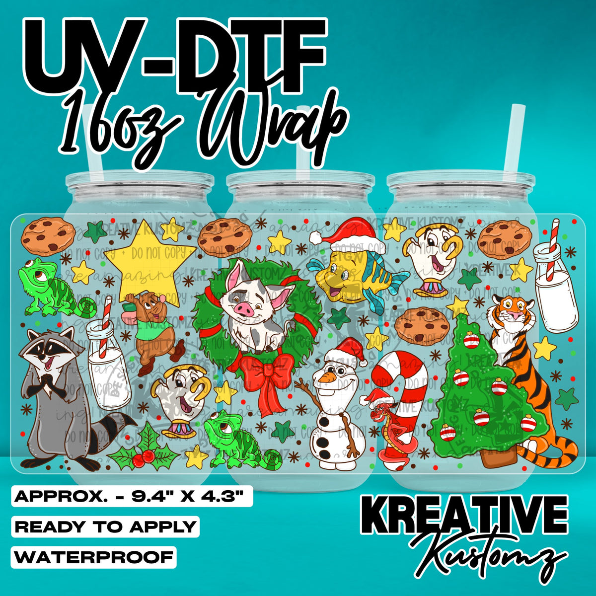 8057 | UV DTF Cup Wrap for 16oz Libbey Glass