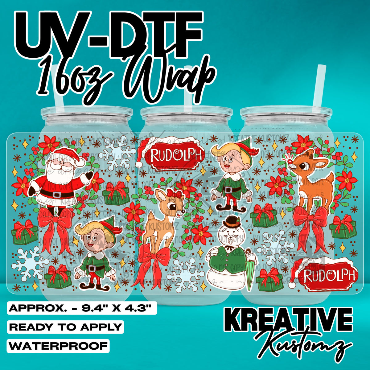 8058 | UV DTF Cup Wrap for 16oz Libbey Glass