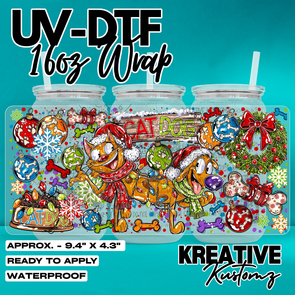 8062 | UV DTF Cup Wrap for 16oz Libbey Glass