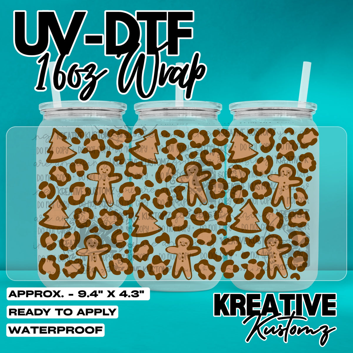 8069 | UV DTF Cup Wrap for 16oz Libbey Glass