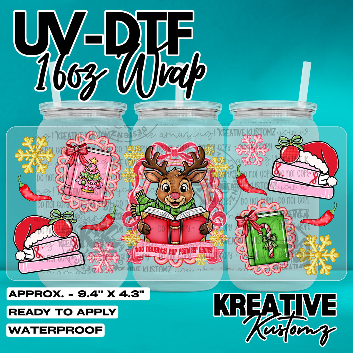 8073 | UV DTF Cup Wrap for 16oz Libbey Glass